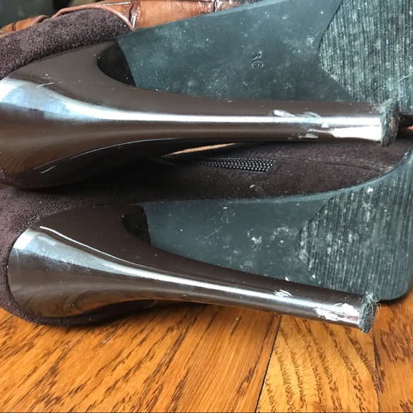 ๐ Y2K BROWN SUEDE BOOTS ๐ - Picture 6 of 8